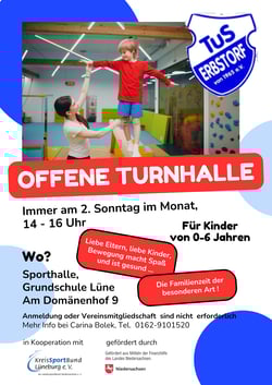 Flyer offene Turnhalle