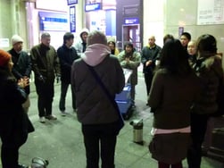 寒いなか全員集合