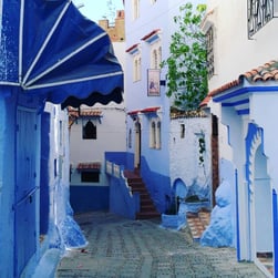 シャウエン旧市街の街並みです。