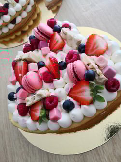 Heart Cake crème chantilly mascarpone et fruits rouges