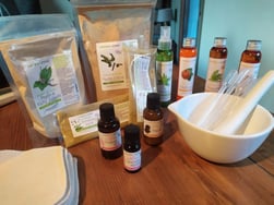 Photo la bulle d'hair, poudres plantes, huiles végétales