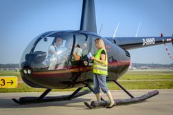 Robinson R44 vor dem Rundflug über den Pilatus/Rigi