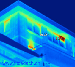 Fitze Dach AG der Dachdecker  zieht bei Bedarf den Partner für Wärmebildfotografie (Theromgrafie) zur Erstellung von Wärmebildern bei.