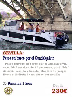 paseo barco privado Sevilla