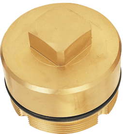 Messingstopfen, Blasensetzen, zugehörig zu Stahl-Aufschweissmuffe