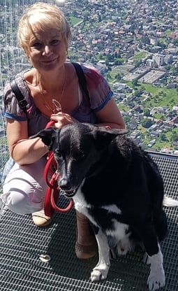 Manuela Bollhalder mit Sam