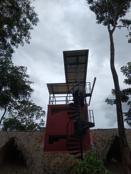 Sitio aislado con baterias