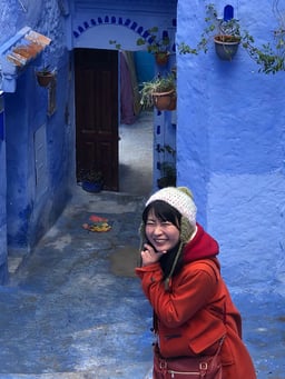 何色を着たら、一番写真映えするか説明します？モロッコ青い街シャウエンにて　日本人実加のブログ