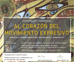 flyer curso al corazon del movimiento expresivo