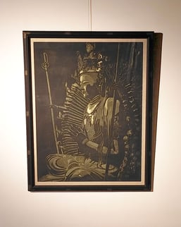 千手観音（葛井寺）　北村光一　木版画展
