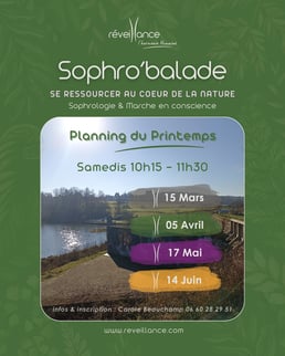 Sophro'balades organisées par Carole Beauchamp du cabinet Réveillance