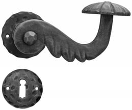 Maniglia per porta ristrutturazione ferro battuto ruggine nero opaco 