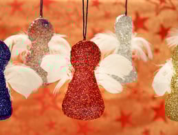 Glitzerengel für Weihnachten