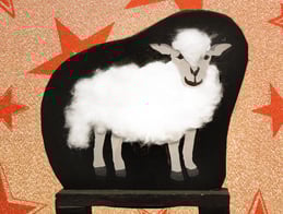 Flauschschaf für die Weihnachtskrippe