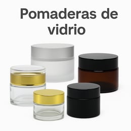 Tarros de vidrio, pomaderas de vidrio