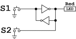 強制セットリセット付き2重否定回路