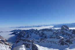 geniale Weitsicht vom Säntisgipfel