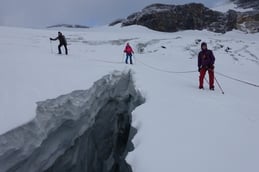 Abstieg vom «Strubel» über den Lämerengletscher