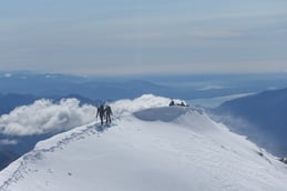 Südgrat am Weissmies 4021m, Blick bis Lago Maggiore