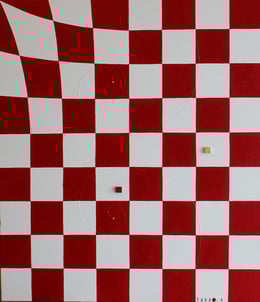 STOCKING 16    455mm×530mm   F10  Acrylic, wood   2017