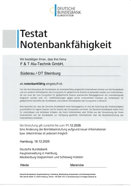 gartenoasen notenbanktestat