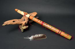 Stein Türkis, Mundstück Olive, 432 Hz