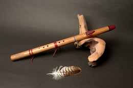 Stein Lapislazuli, Mundstück Padouk, 432 Hz