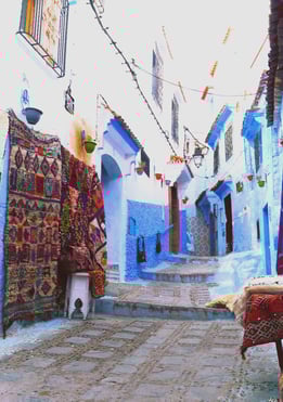 モロッコ、青い街「シャウエン」私はこの街にすんでいます。