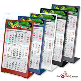 Tisch-Aufstellkalender 5x METALL-COLOR - individuell bedrucken