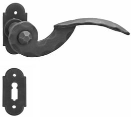 Maniglia per porta ristrutturazione ferro battuto ruggine nero opaco 