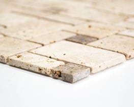 Mosaico Adesivo in marmo Travertin