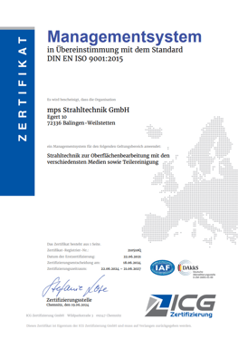 Zertifikat DIN EN ISO 13485