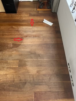 アメリカン ブラックウォールナット 床 フローリング 補修 経年 10年 簡単 1