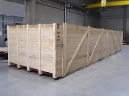Schwergutverpackung aus Vollholz
