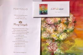 原画アート一筆箋D　絵は交互に2種類