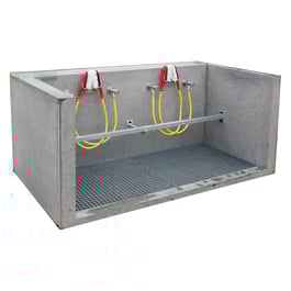 Frostsichere Schuhwaschanlage aus Beton