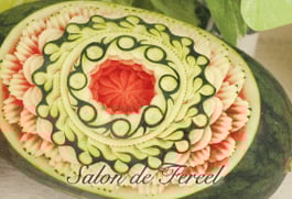 スイカカービング教室中級作品サロンドフェリール