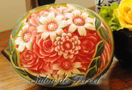 フルーツカービング教室中級作品サロンドフェリール