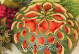 フルーツカービング教室初級作品サロンドフェリール