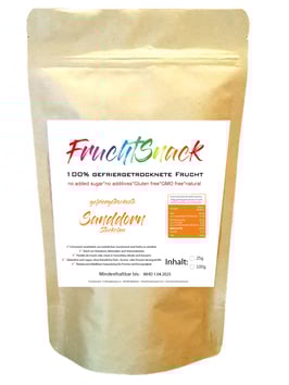 gefriergetrocknete Sanddorn Stückchen