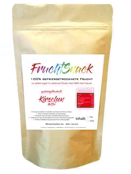 gefriergetrocknete Kirschen Hälften