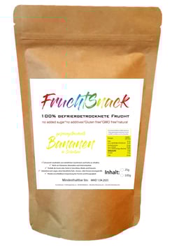 gefriergetrocknete Banane in Scheiben