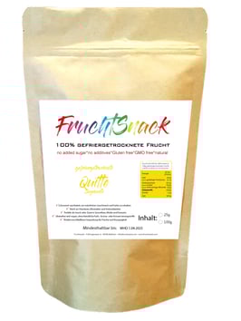 gefriergetrocknete Quitte Stücke