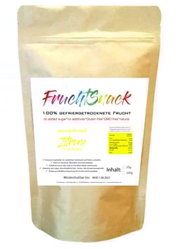 gefriergetrocknete Zitrone in Scheiben