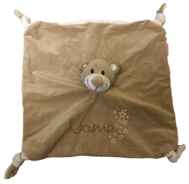 Plüsch-Schnuffeltuch GROSS mit Namen und Sterne