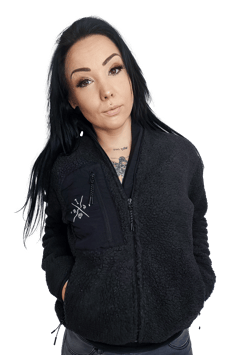 Unisex Teddyjacke schwarz Ingbeborg