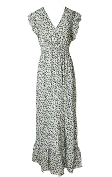 Sommerkleid Blümchen grau