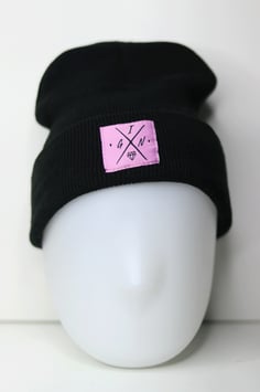 Beanie Black Flieder