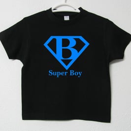 T-shirt Super Boy | Cor Preto & Azul