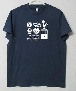 Portuguese Symbols T-shirt | Blue Denim Colour